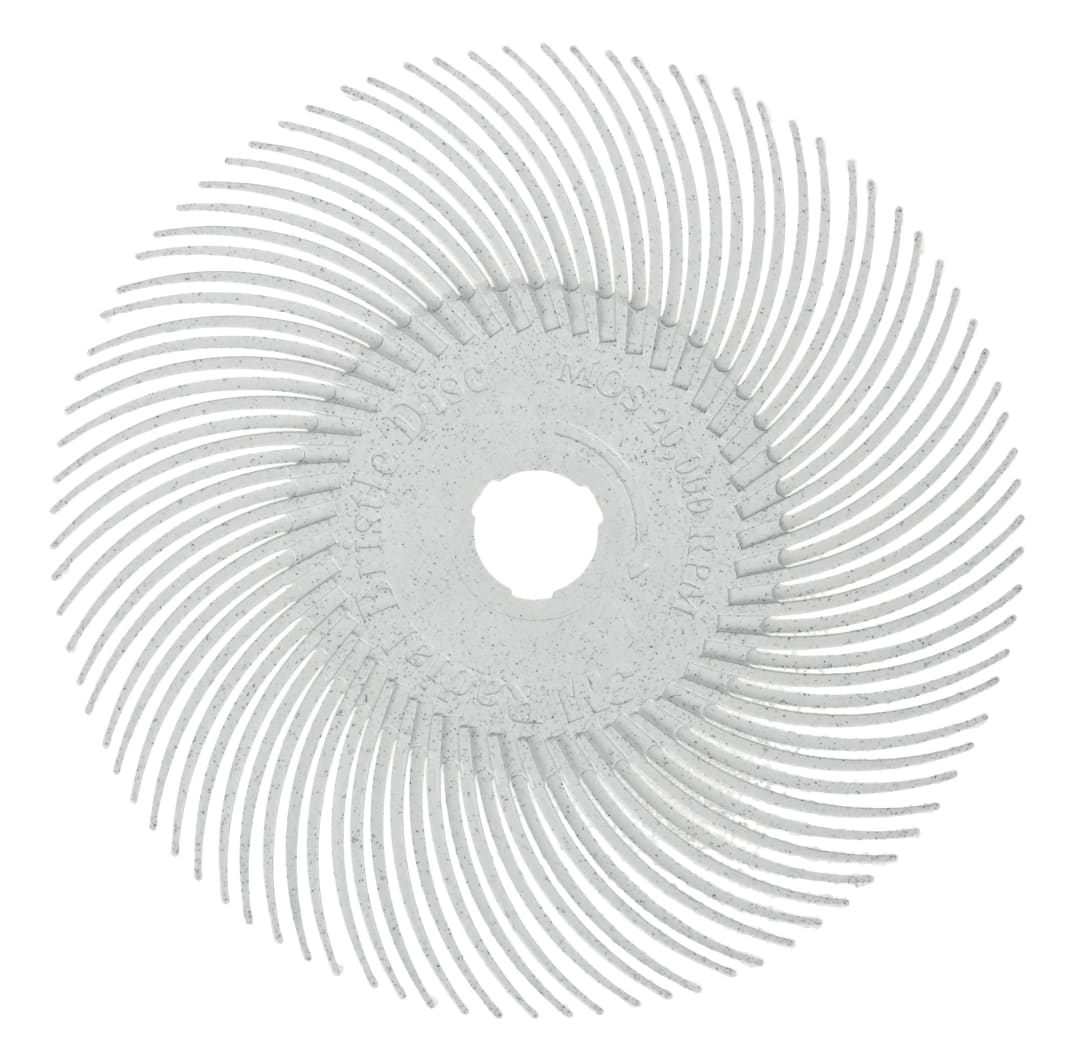 Scotch-Brite™ Radial Bristle Brush RB-ZB, weiß, 76,2 mm x 9,5 mm, P120, Typ C