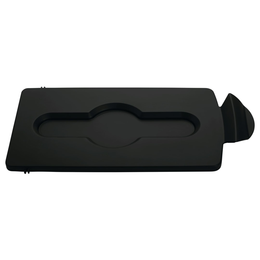 Slim Jim® Recycling Station Closed Lid Black
