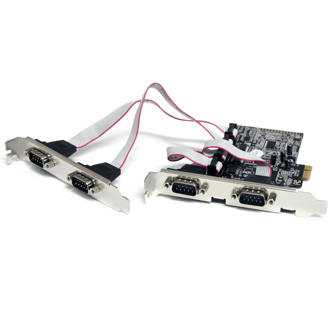 4 Port PCIe RS232 Serial Card with 16550