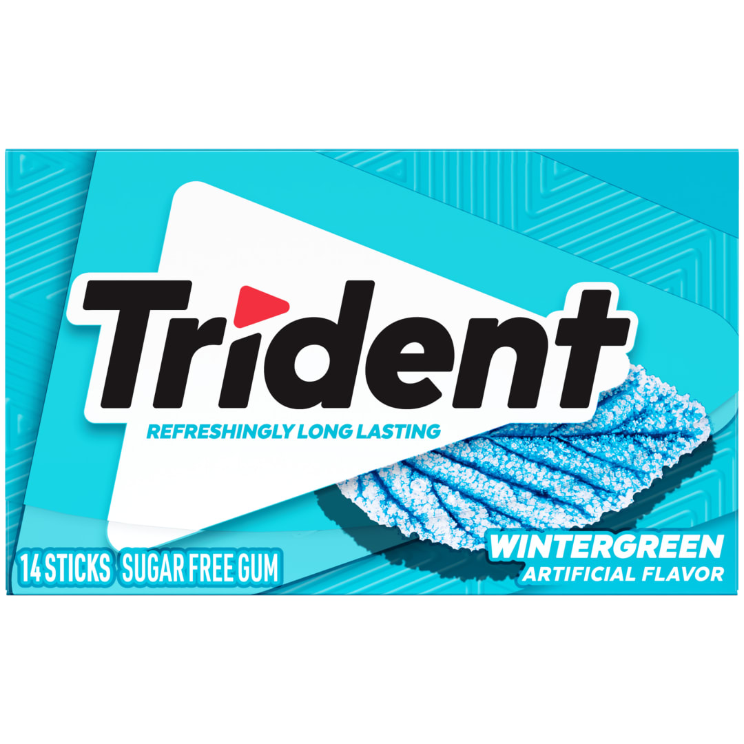 Trident Sugar Free Chewing Gum Wintergreen 14 pc Single