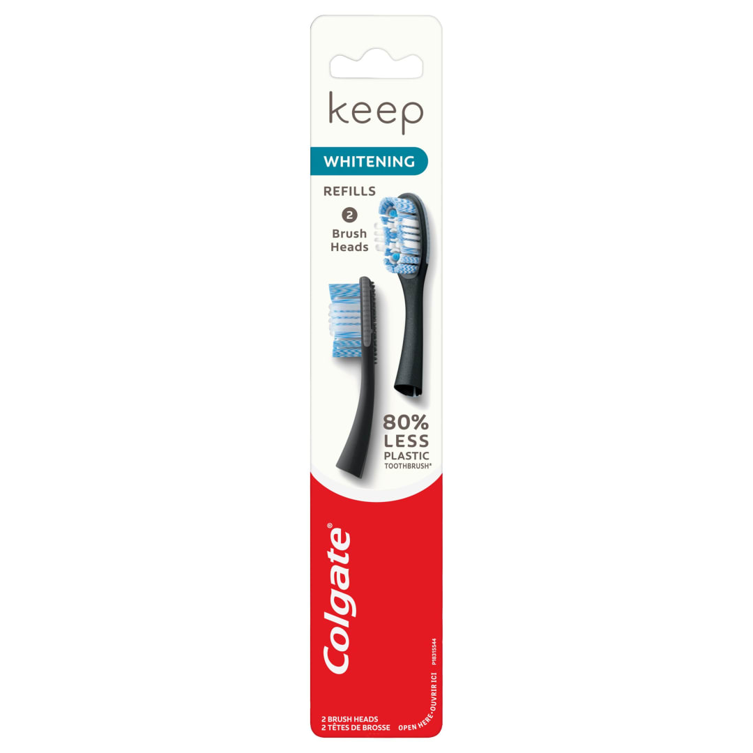 Colgate Keep Manual Toothbrush Whitening Refills - 2pk