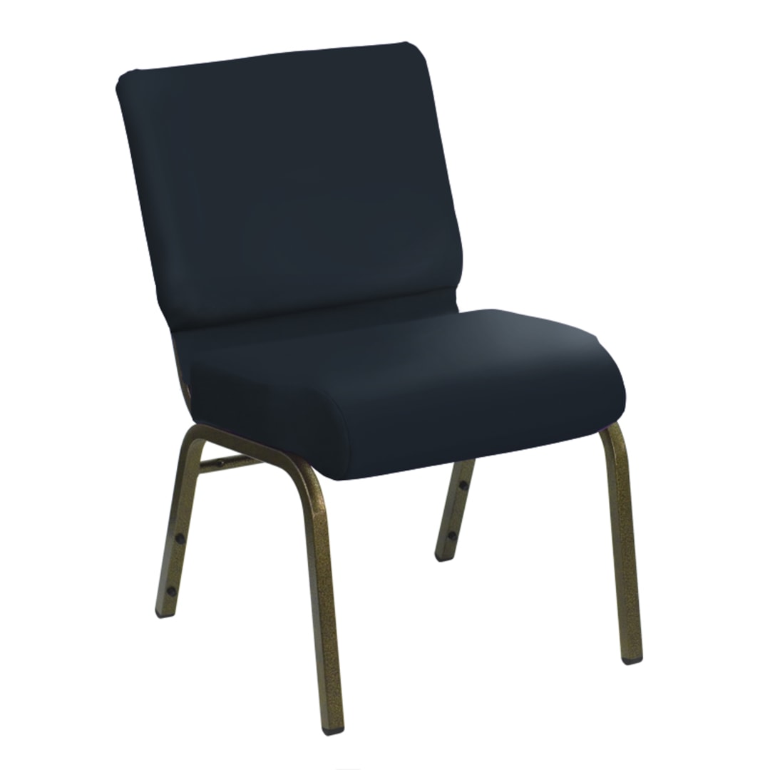 HERCULES Series 21''W Church Chair in E-Z Sierra Royal Vinyl - Gold Vein Frame