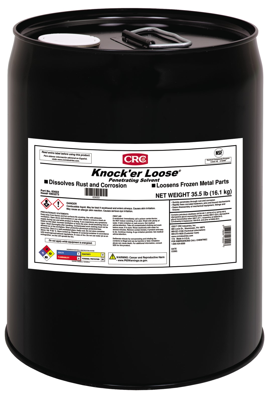 CRC Knock'er Loose Penetrating Solvent 1X5GL