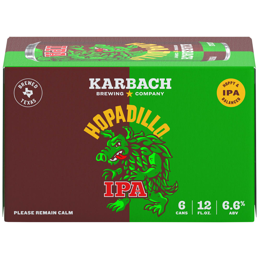 Karbach Brewing Company Hopadillo IPA Craft Beer, 6 Pack Beer, 12 FL OZ Cans 6.6% ABV