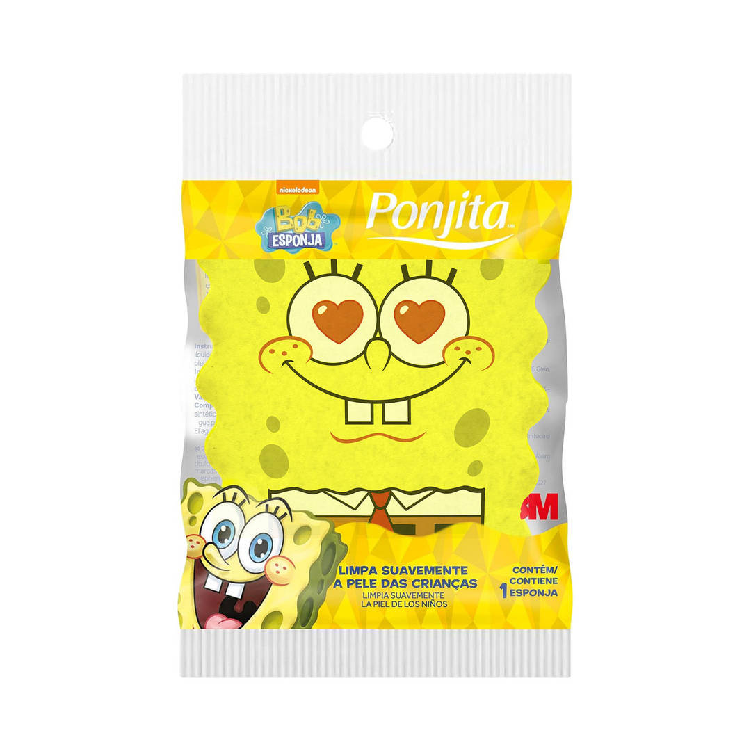 Esponja de Banho Infantil Ponjita™ Bob Esponja , Refil