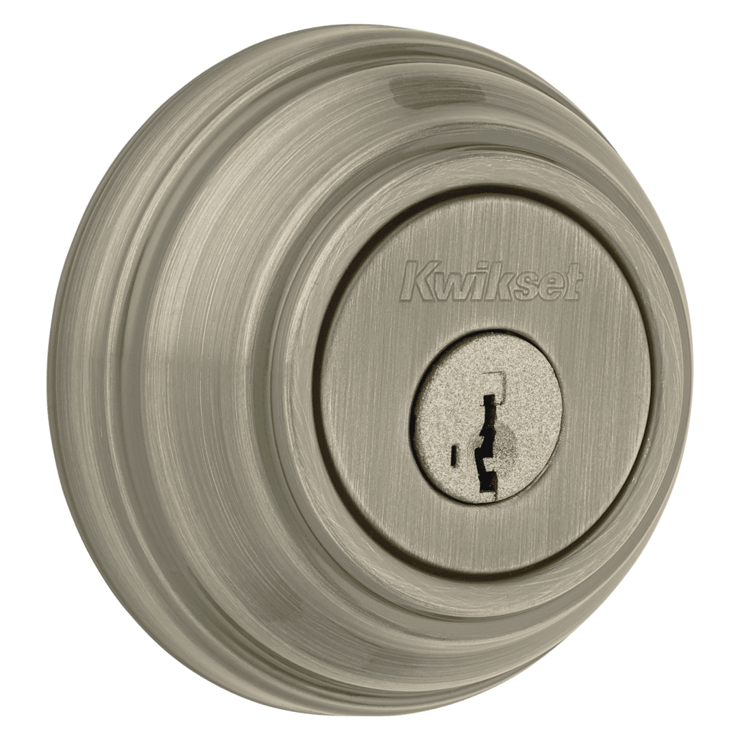 985 Deadbolt, Keyed Both Sides, featuring SmartKey Security™ in Antique Brass