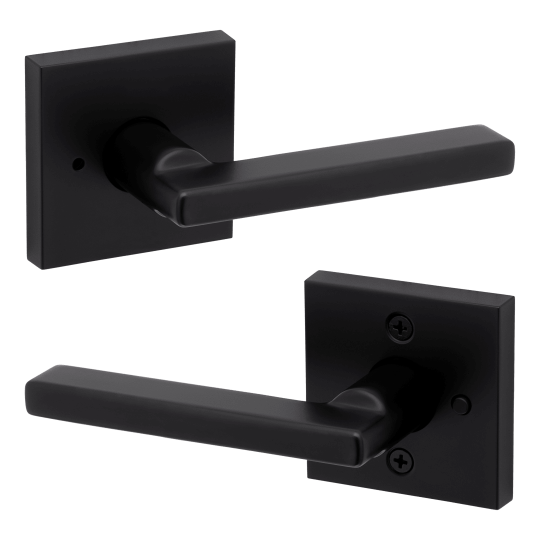 Halifax Privacy Lever in Matte Black