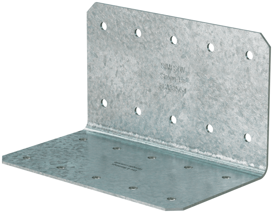 Simpson Strong-Tie RCA335/54-R60 RCA 3 in. x 3 in. x 5 in. 16-Gauge Galvanized Rigid Connector Angle (60-Qty)