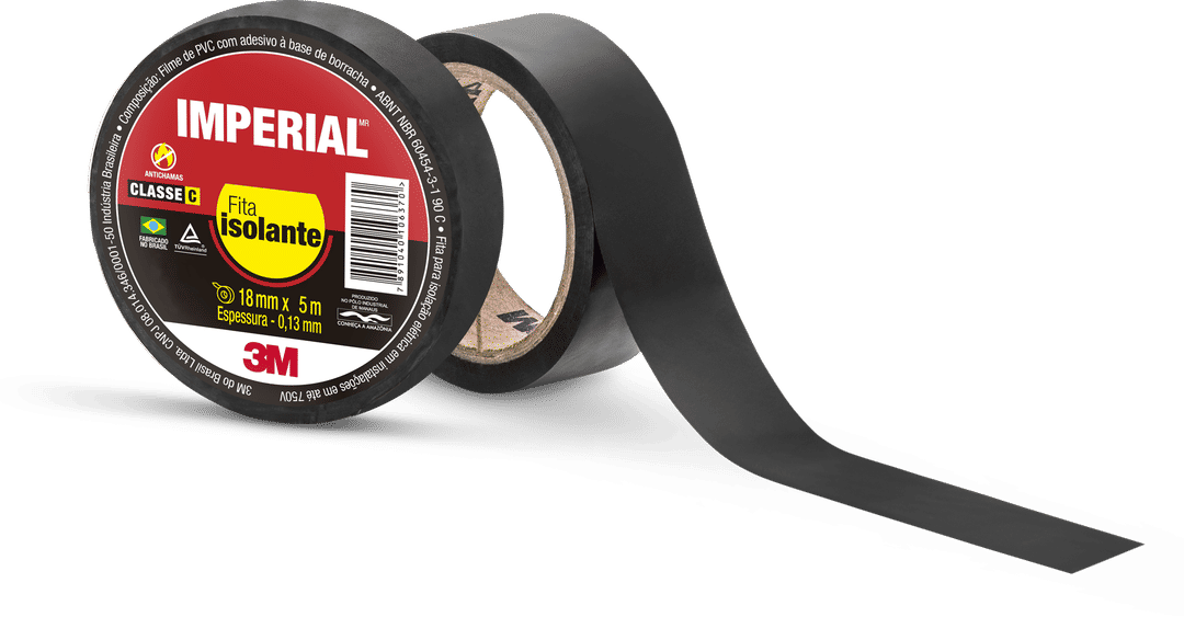 Fita Isolante 3M™ Imperial® – Preta, 18 mm x 5 m
