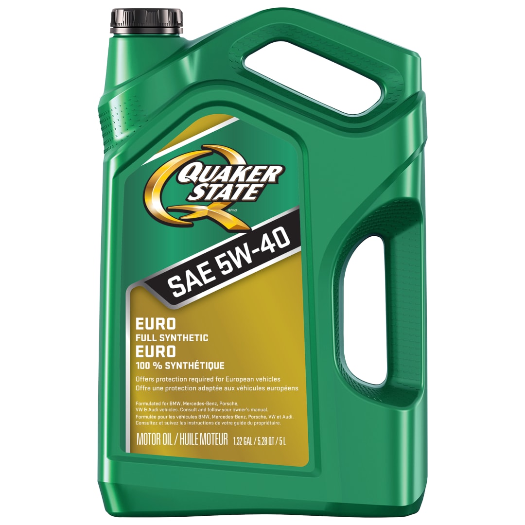 Quaker State Euro Full Synthetic 5W-40 Motor Oil, 5 Litre