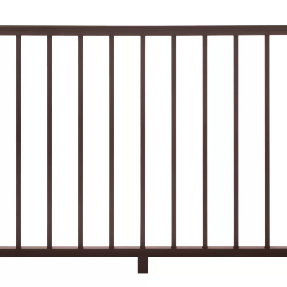 72-in x 36-in Signature Rail Kit with Square Balusters-Horizontal-Bronze