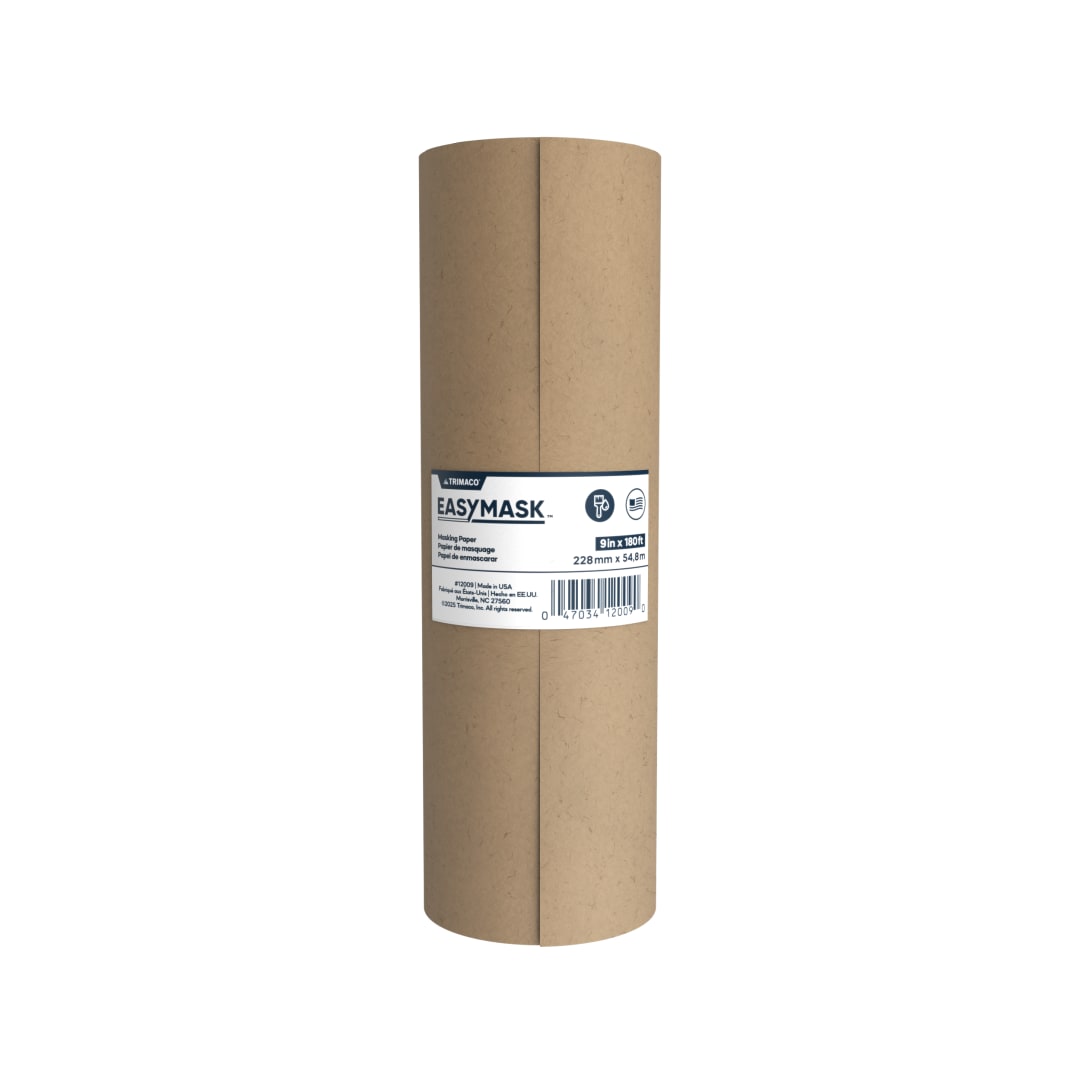 Brown Masking Paper, 9in x 180ft, 12/cs, Asymmetrical Display