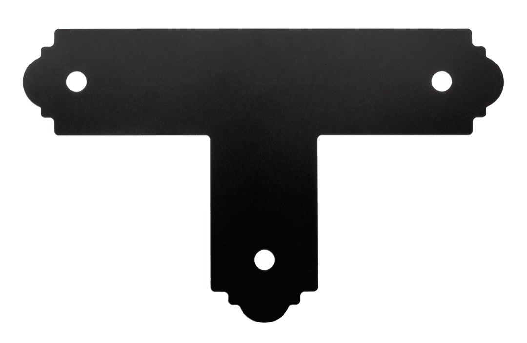 Simpson Strong-Tie APT4 Outdoor Accents® Mission Collection® ZMAX®, Black Powder-Coated T Strap for 4x4 (Pack of 8)