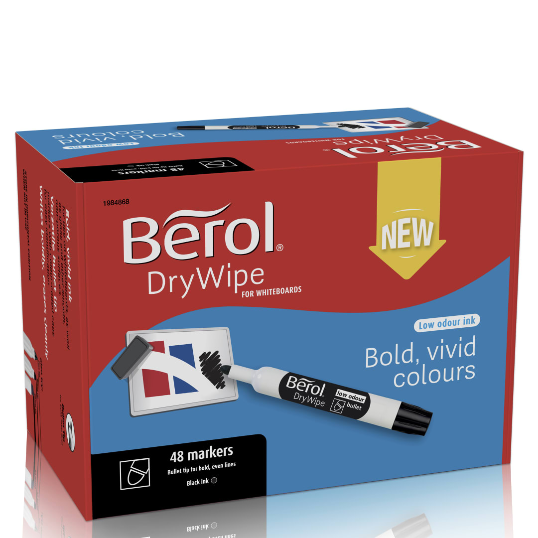 BEROL DRYWIPE MKR BUL BLK CLSPK48