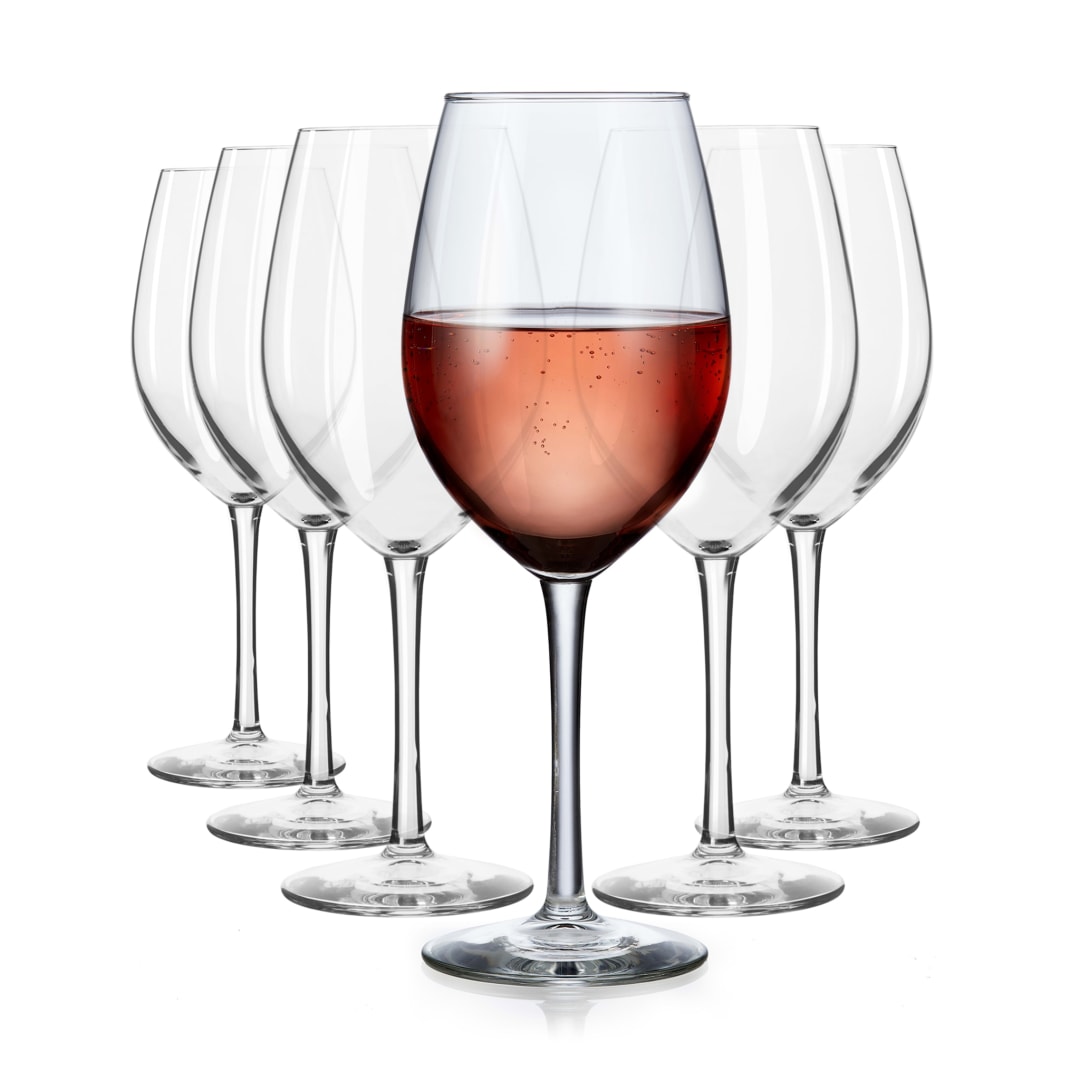 Libbey Entertaining Essentials All Purpose Wine Glasses, 17-ounce, Set of 6