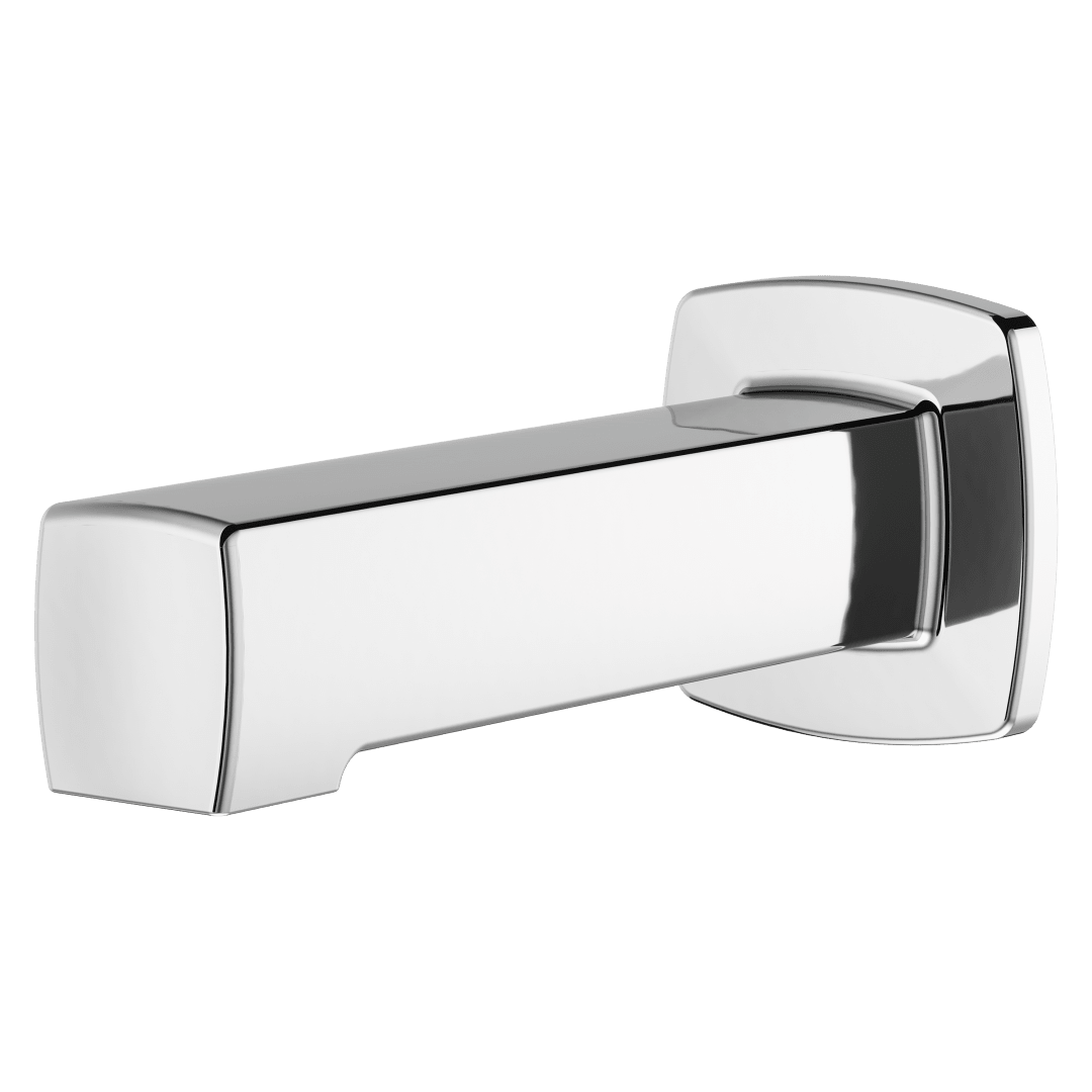 Squared Non-Diverting Tub Spout in Polished Chrome