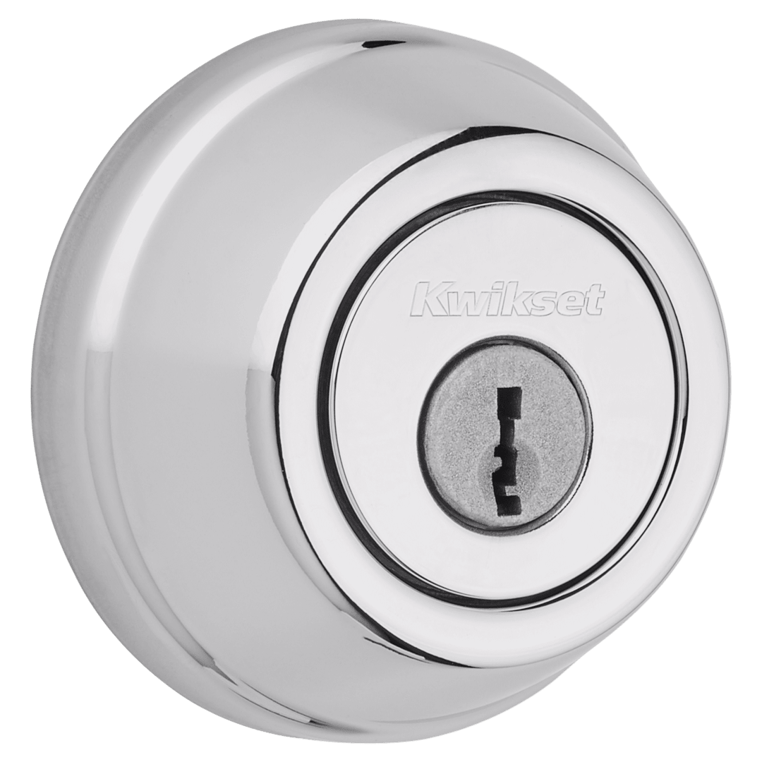 780 Deadbolt, Keyed One Side, in Polished Chrome