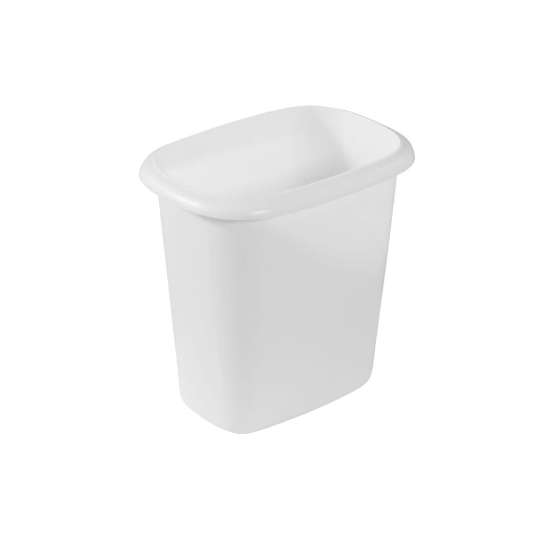 Rubbermaid Vanity Wastebasket, 6 Quart, White