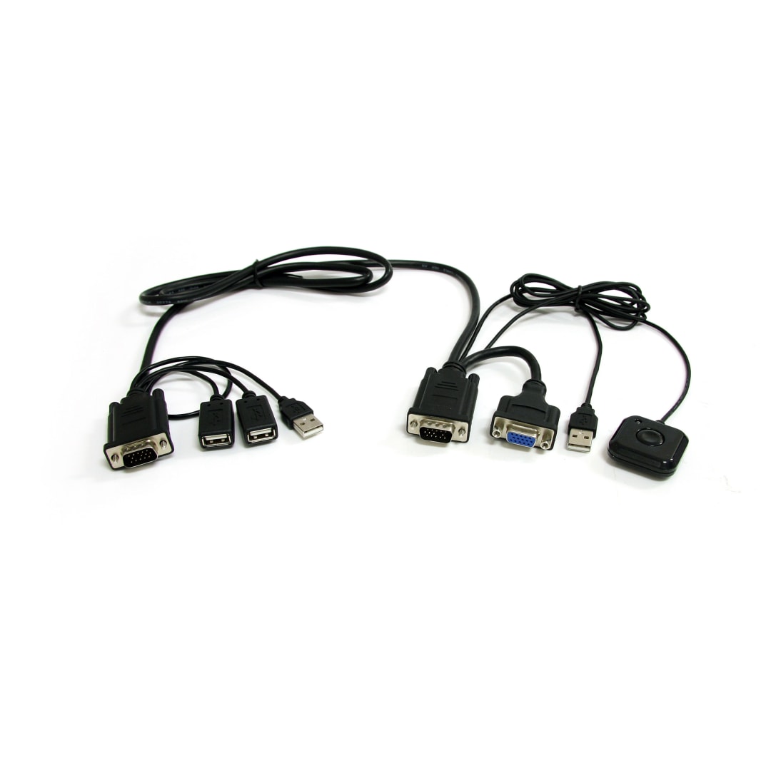 2 Port Nano USB VGA Cable KVM Switch
