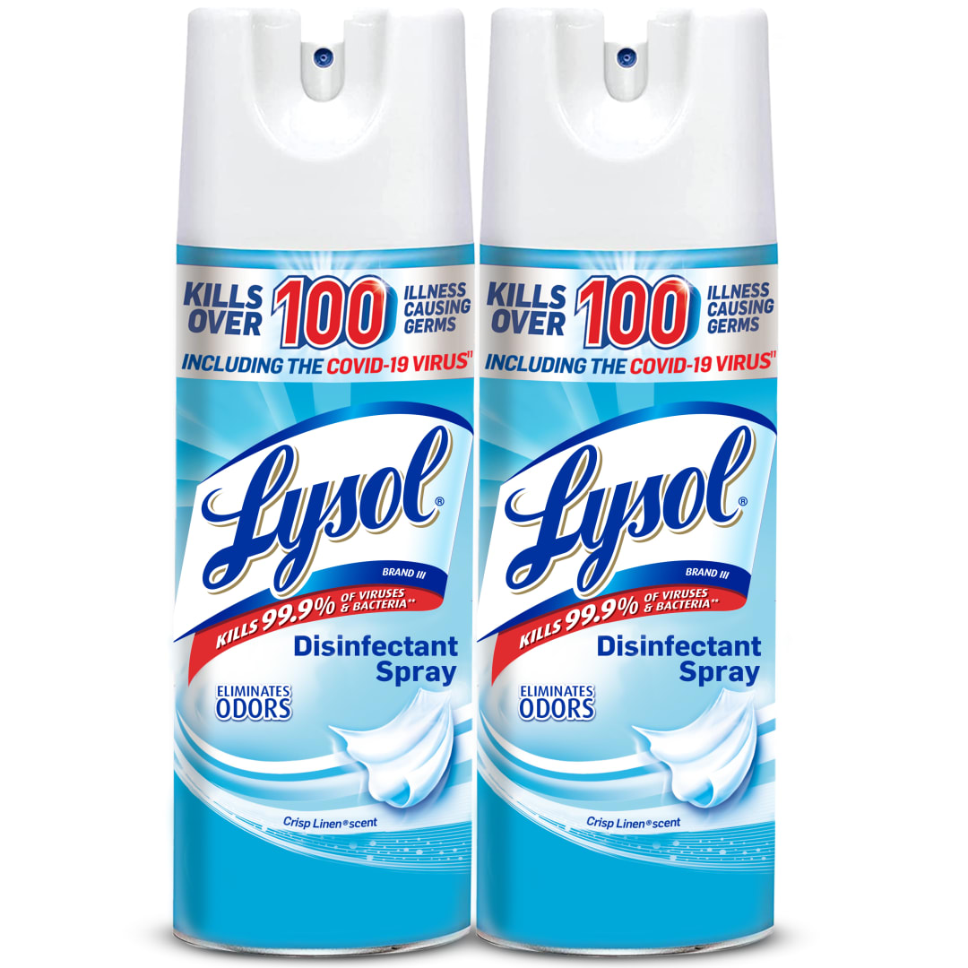 LYSOL® Disinfectant Spray - Crisp Linen® 6/(2x12.5) oz. (Banded Pack)