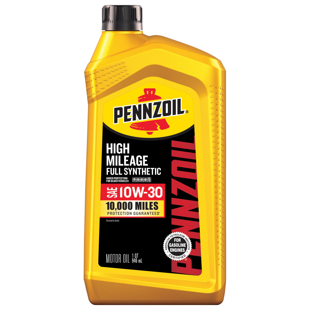 Pennzoil High Mileage Full Synthetic 10W-30 Motor Oil, 1 Quart