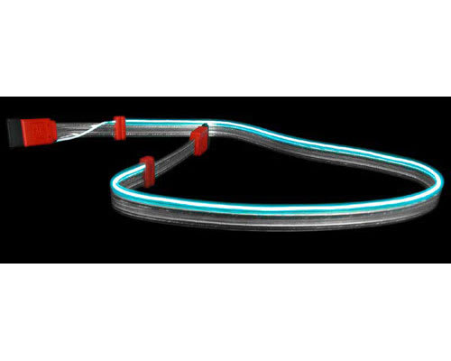 24 inch Blue illuminated SATA drive cable