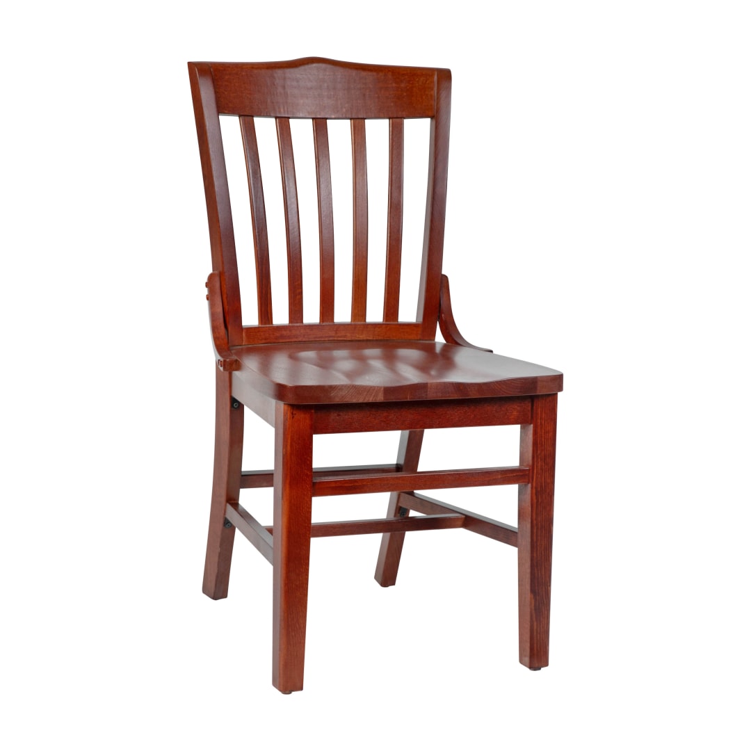 HERCULES Series School House Back Mahogany Wood Restaurant Chair