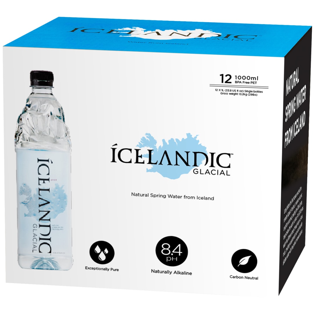 Ícelandic™ Glacial Natural Spring Water, 12 Pack, 33.8 fl. oz. Bottles