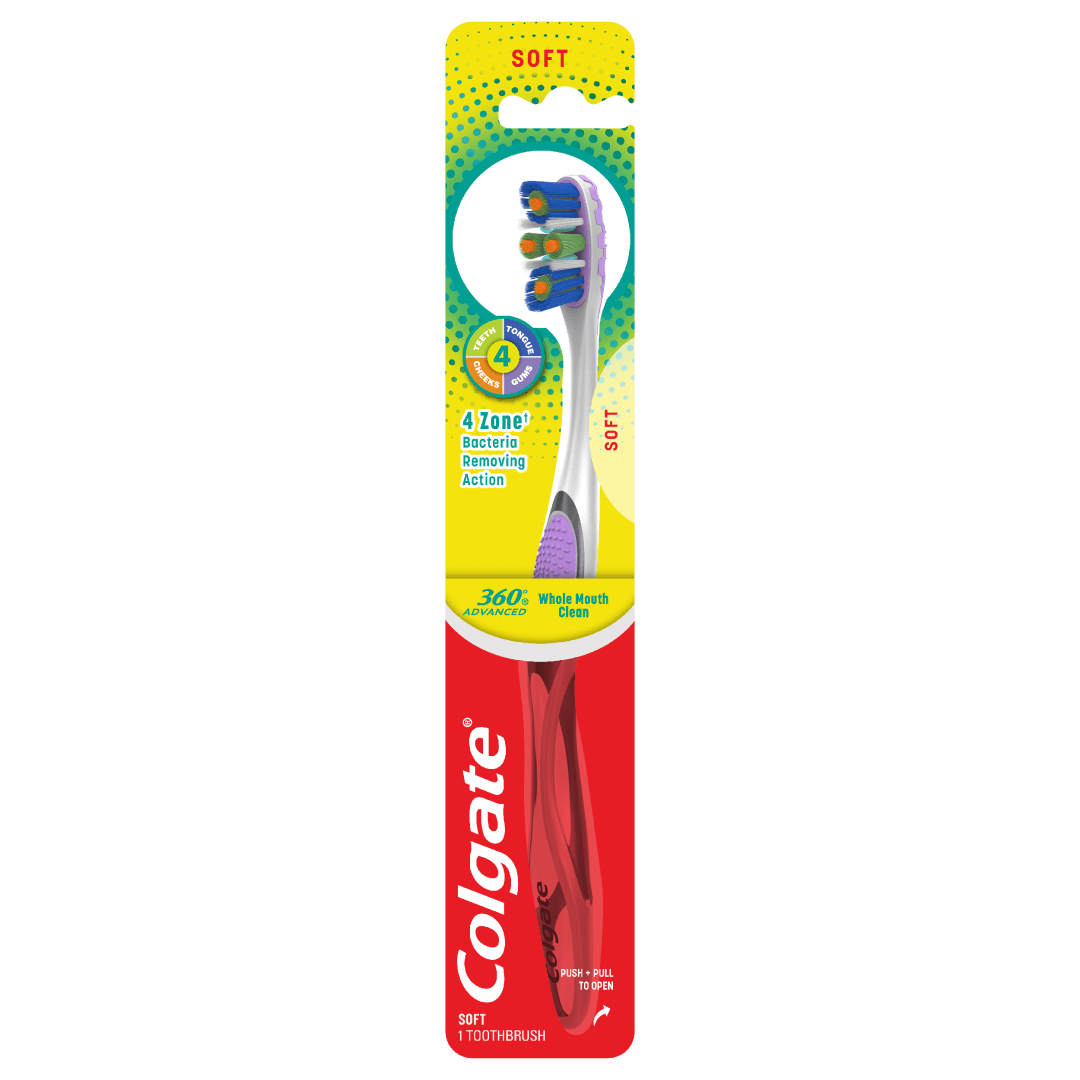 Colgate 360° Advanced 4 Zone Toothbrush, Soft