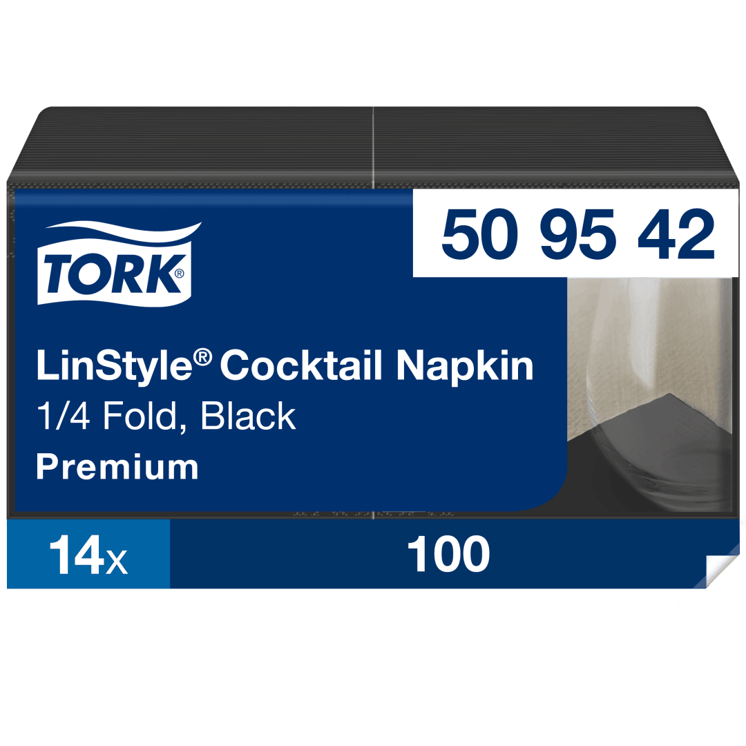 Tork Premium Linstyle® Black Cocktail Napkin
