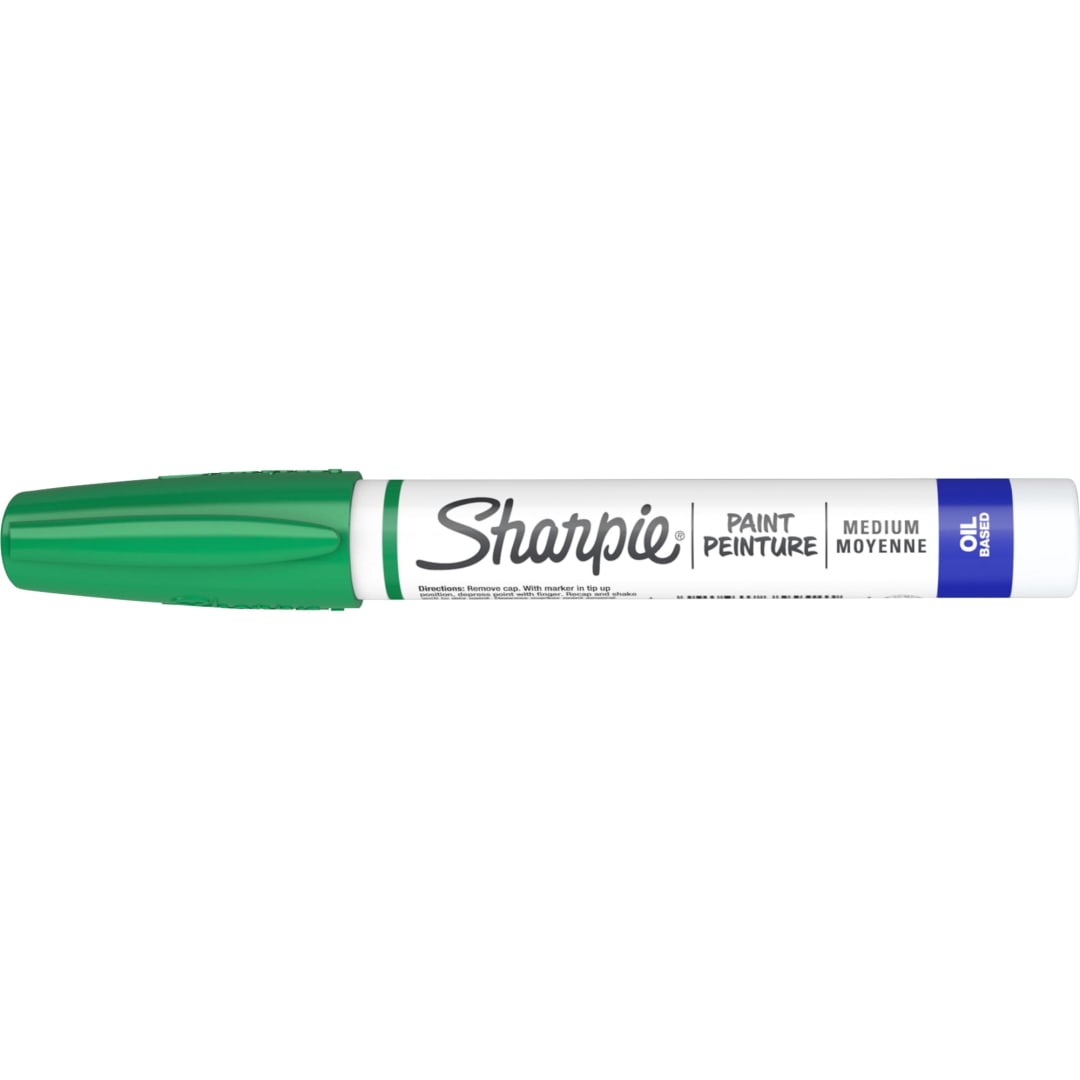 Sharpie® Oil-Based Paint Marker, Medium Point, Green, 1 Count