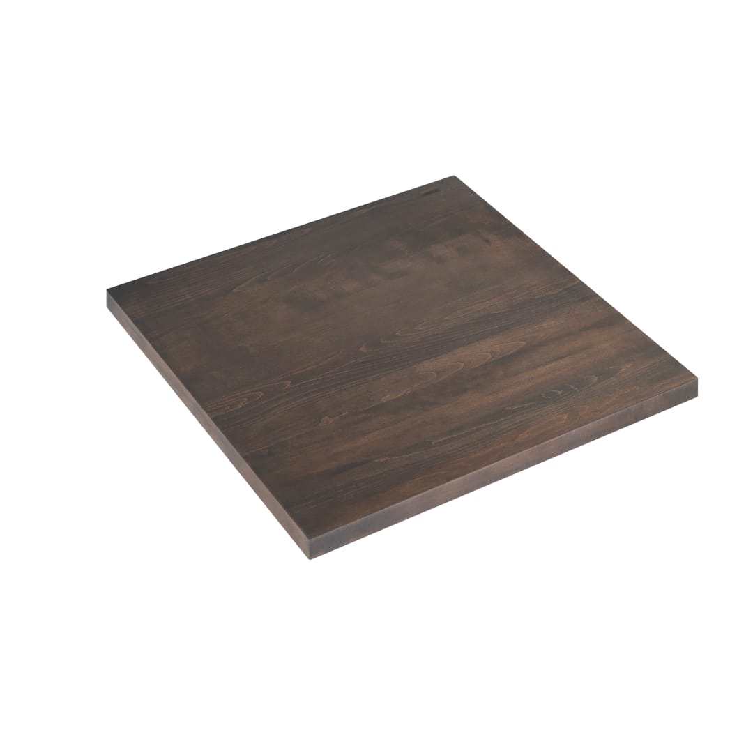 Bennett 36x36 Solid Wood Indoor 1.5 Inch Thick Rectangular Tabletop in Dark Brown