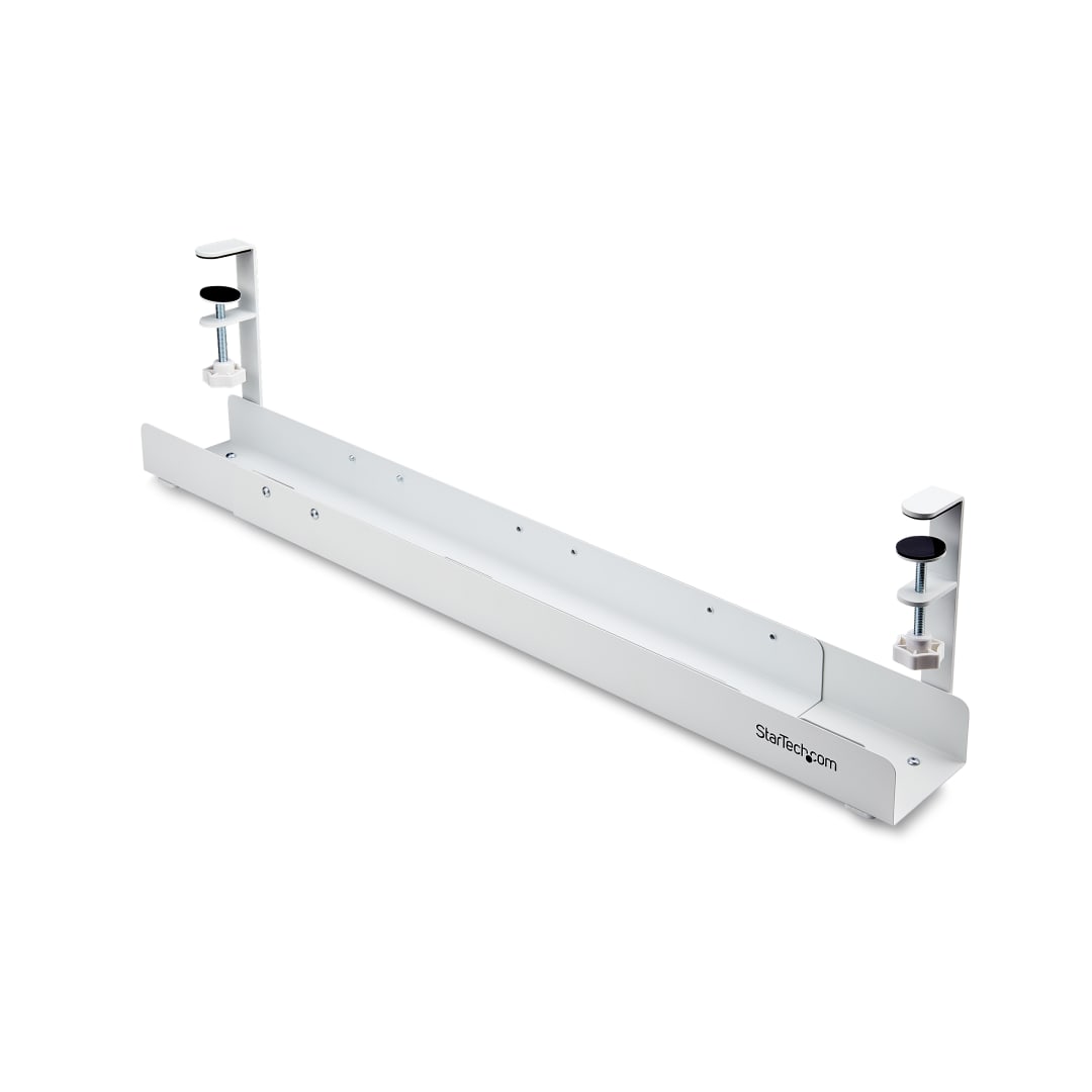 Under desk Cable Management Tray, Length adjustable, Metal,