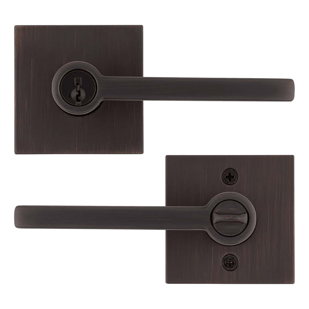 Halifax Entry Lever featuring SmartKey Security™ in Venetian Bronze