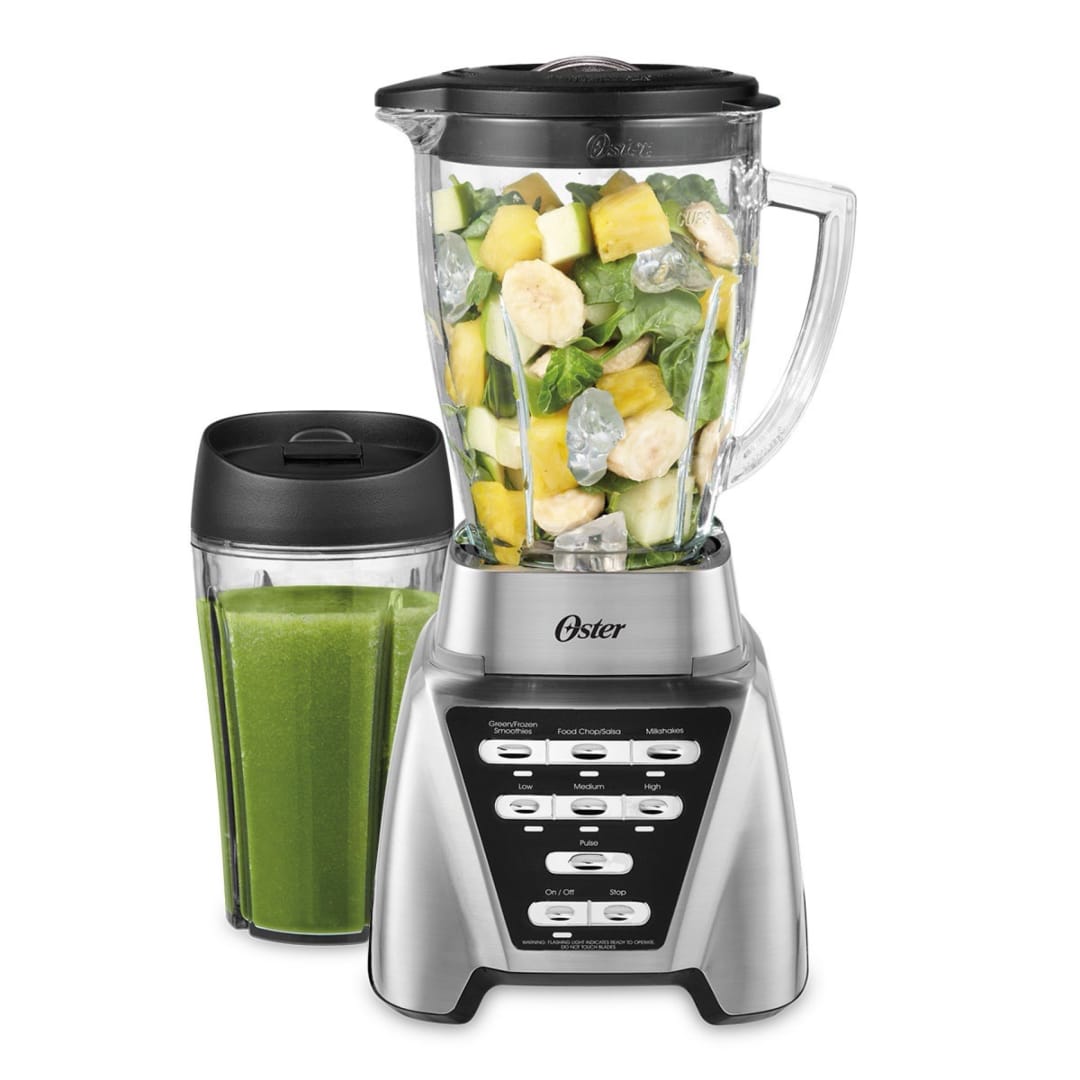 Oster® Pro 1200 Blender with 3 Pre-Programmed Settings and Blend-N-Go™ Cup, Brushed Nickel