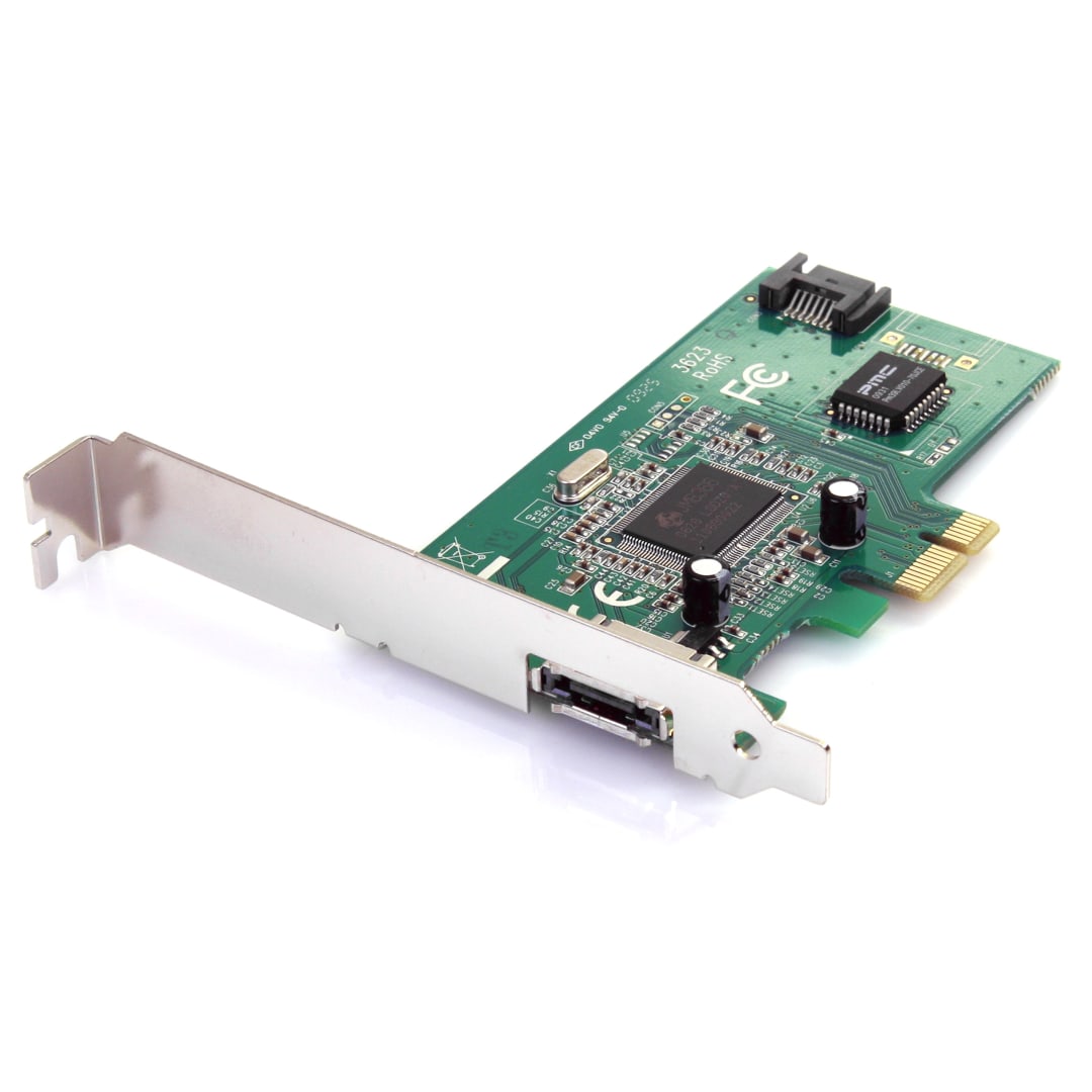 2 Port PCI-Express SATA Card 1 Int 1 Ext Port