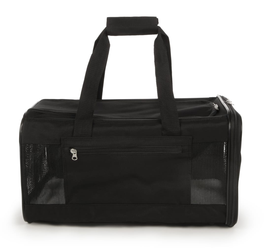 TrustyPup Easy Explorer Travel Pet Carrier, Black, Medium, Pet Carrier Backpack for Small Dogs and Cats, Designed for Air Travel