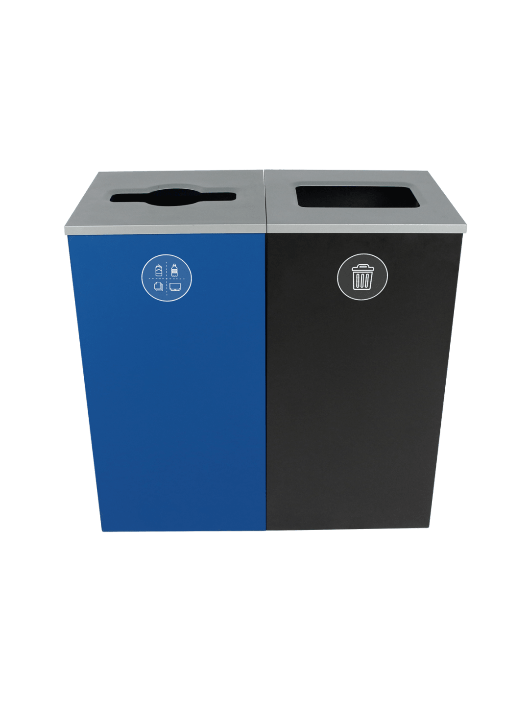 SPECTRUM - Double - Kit - Mixed Recyclables-Waste - Mixed-Full - Blue-Black
