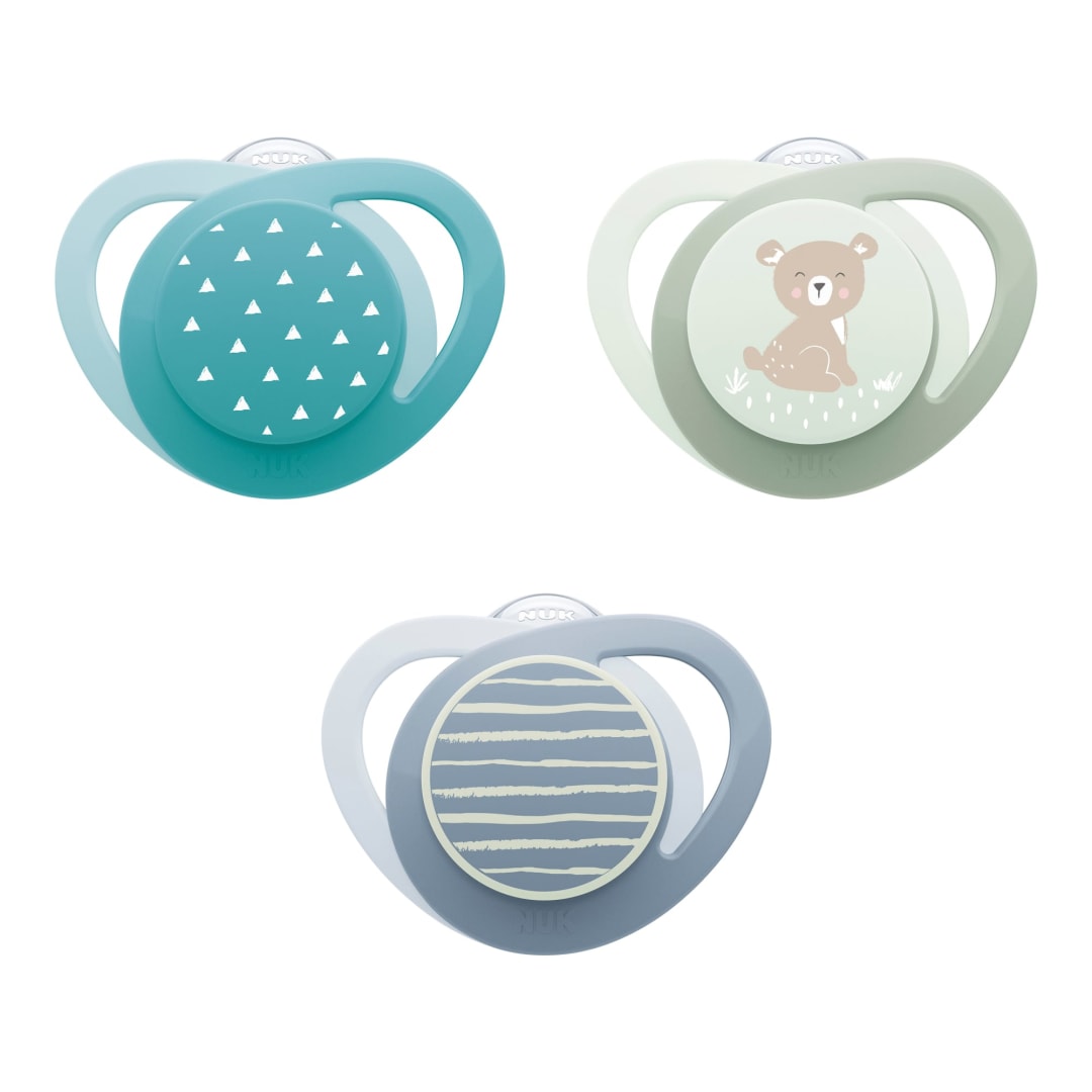 NUK® Glow-in-the-Dark Orthodontic Pacifier, 6-18 months, 3 Pack