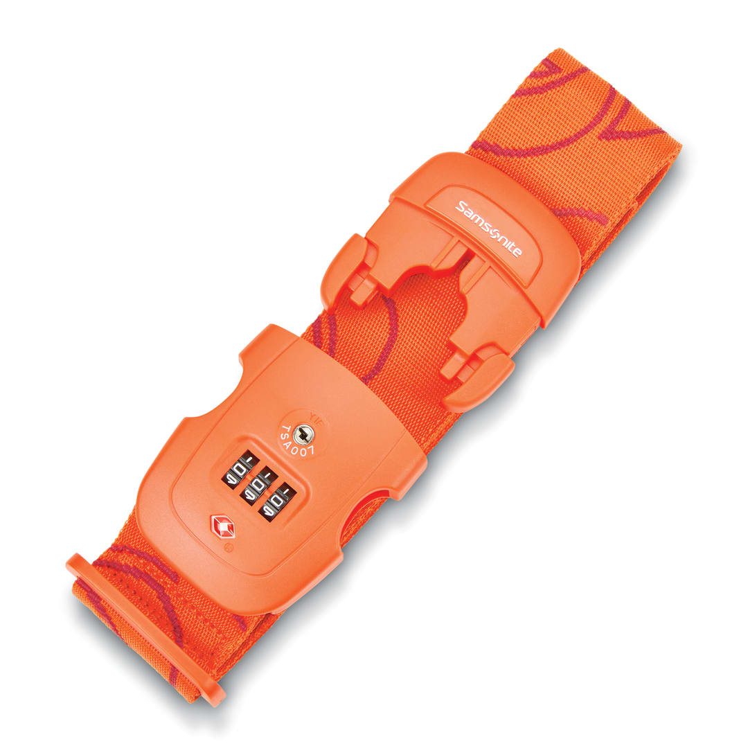 Lock & Security Acc 3-Dial Luggage Strap T - Orange Tiger