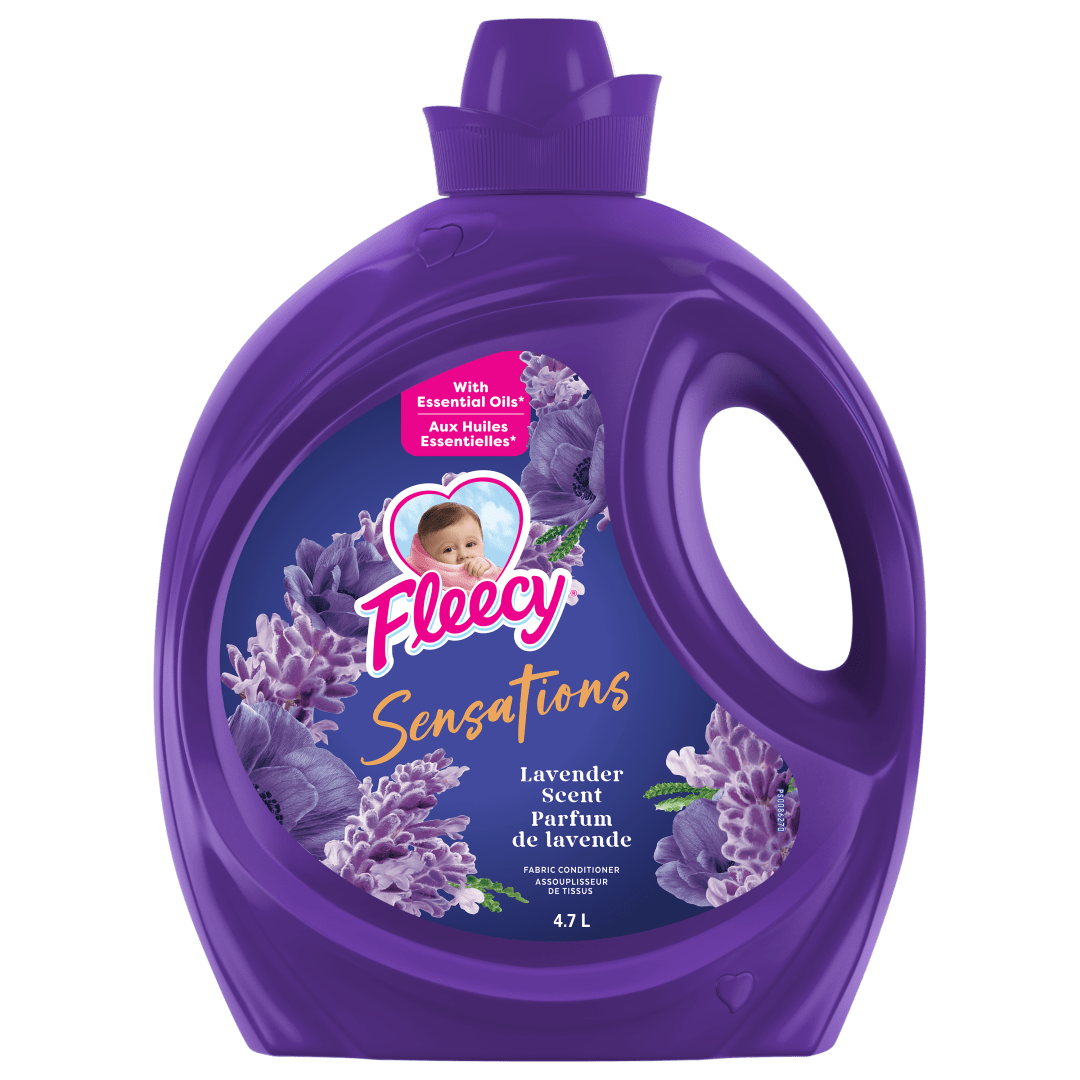 Fleecy Sensations Assouplissant à Linge Liquide, Parfum Lavande, 4,7 L