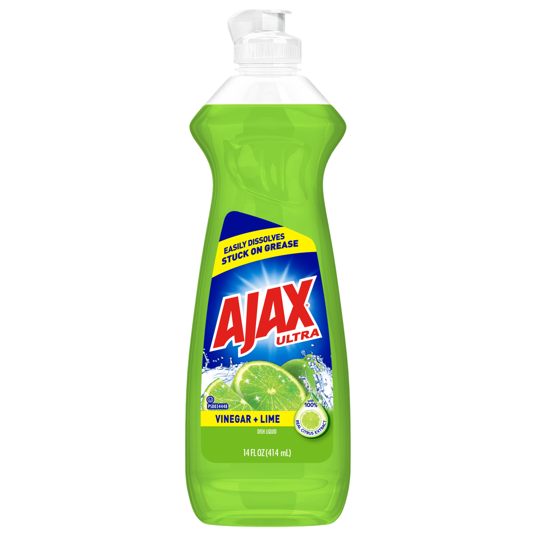 Ajax Ultra Liquid Dish Soap, Vinegar + Lime - 14 Fluid Ounce
