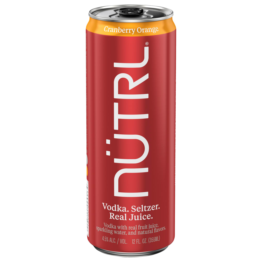 Nutrl Vodka Seltzer Cranberry Orange 12 oz Single CAN Sleek 4_5ABV