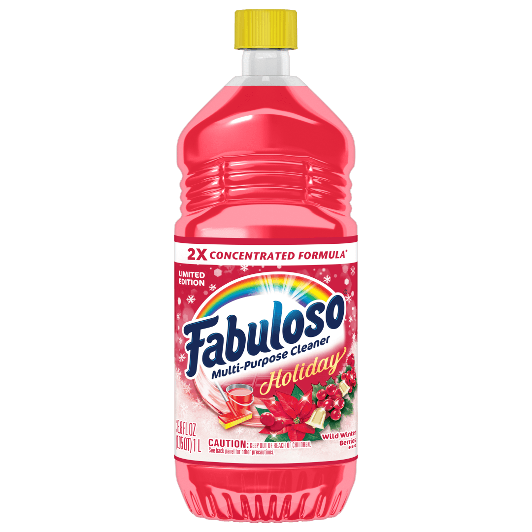 Fabuloso Holiday Multi-Purpose Cleaner, 2X Concentrated Formula, Wild Winter Berries Scent, 33.8 fl oz Bottle