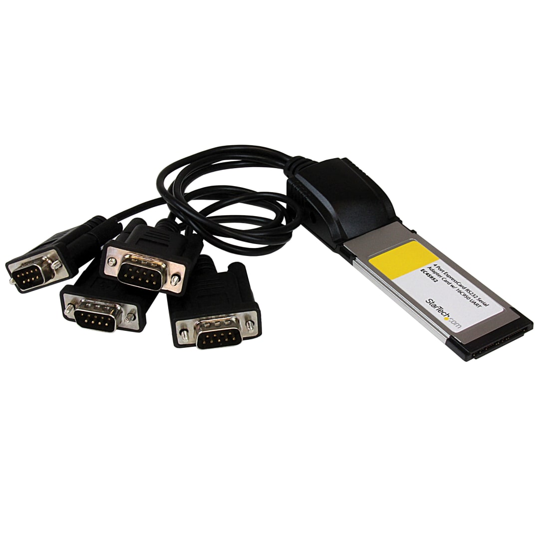 4 Port ExpressCard Serial DB9 RS232 Adapter Card