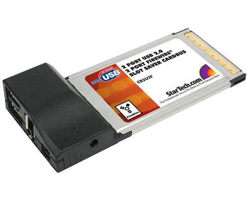 2 USB 2.0 2 Firewire Cardbus Combo Card
