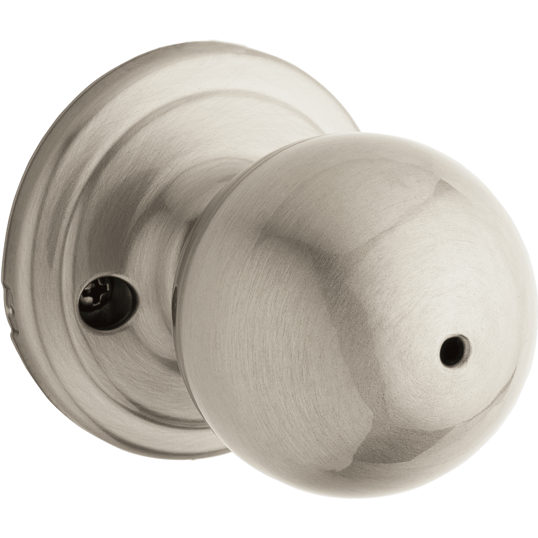 Circa Bed/Bath Knob in Satin Nickel