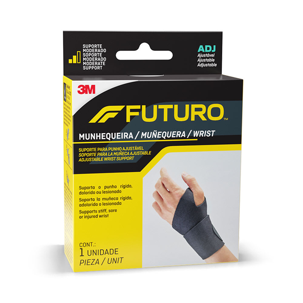 Munhequeira Bilateral 3M™ Futuro™ Basic, Tamanho Ajustável, 1 Unidade