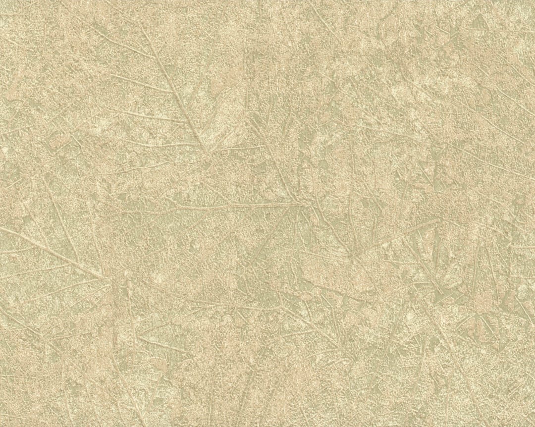 Tossed Leaves Beige Wallpaper