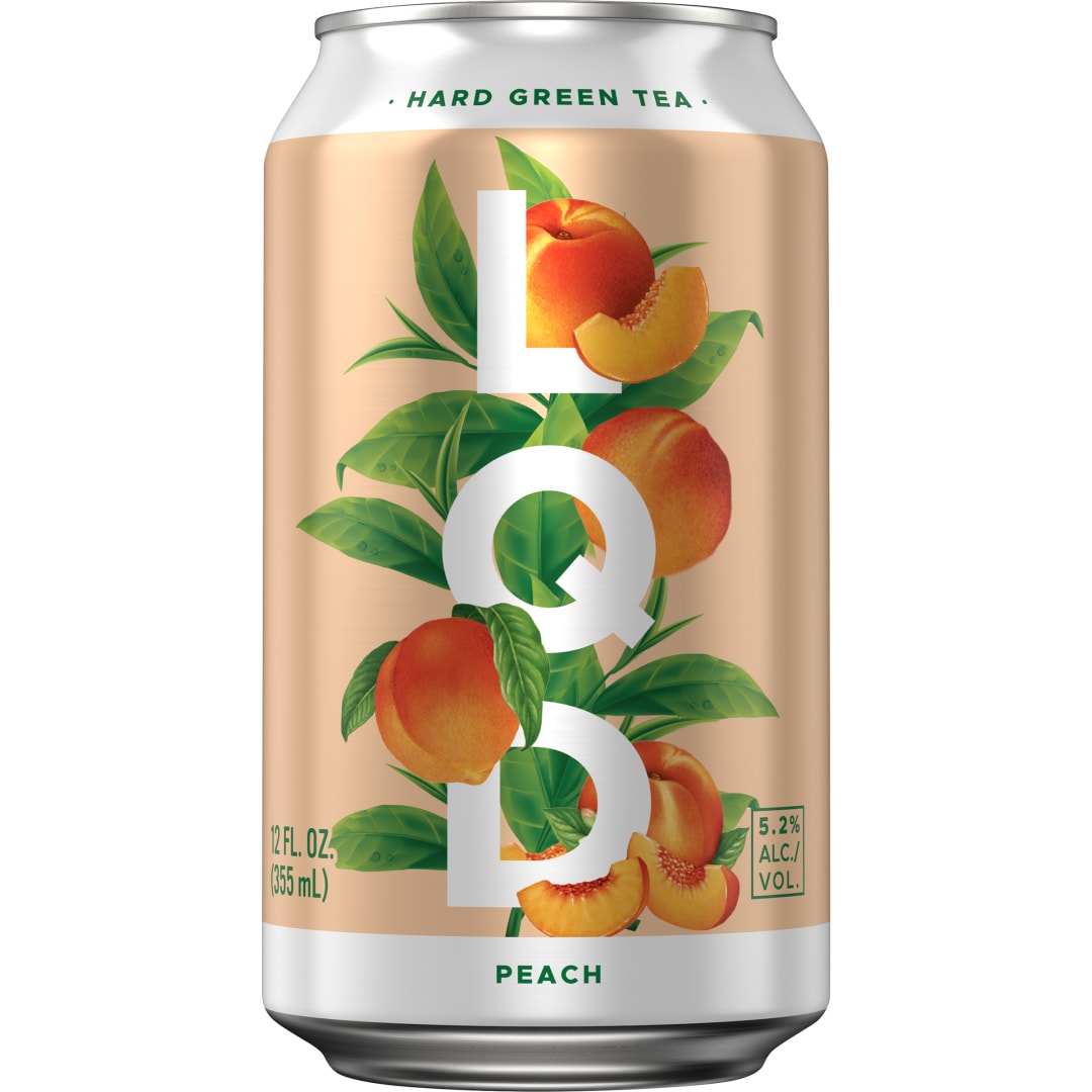 LQD Peach Hard Green Tea, 12 fl. oz. Can